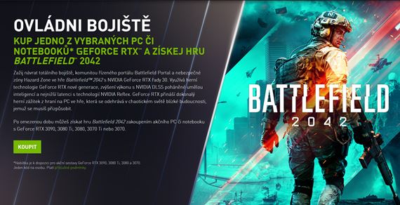 Nvidia pribaľuje Battlefield 2042 ku svojim grafickým kartám