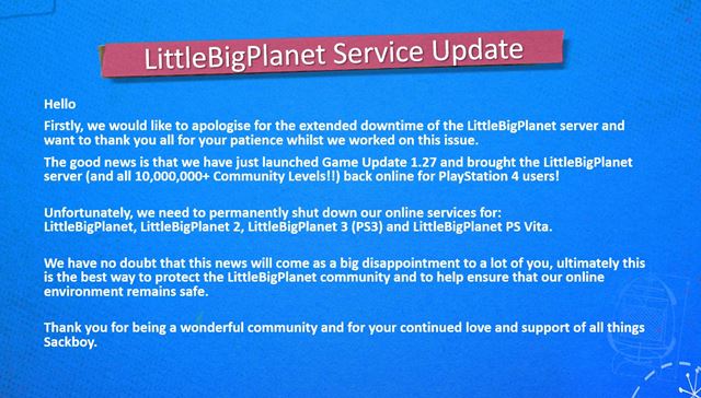 LittleBigPlanet hry vypnaj online podporu  