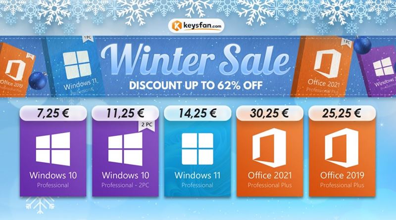 Využite Windows a Office ponuky v zimnom výpredaji s cenami od 7,25€