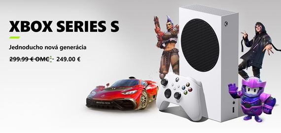 Zľava na Xbox Series S už platí aj u nás! Konzolu kúpite za 249 eur.