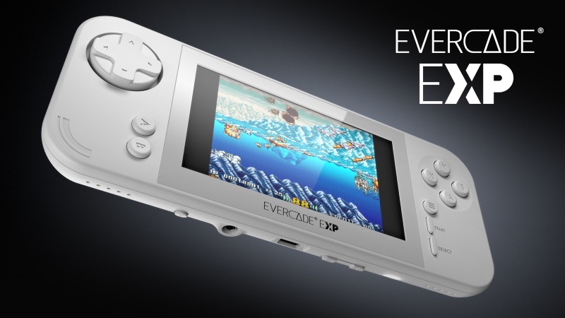 Handheld Evercade EXP ukazuje svoju ponuku a rozhranie