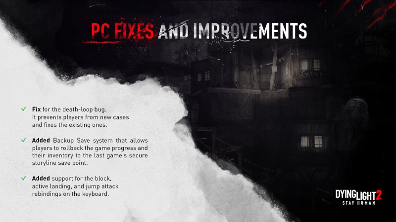 Dying Light 2 dostal na PC nov patch, pridva zlon pozciu