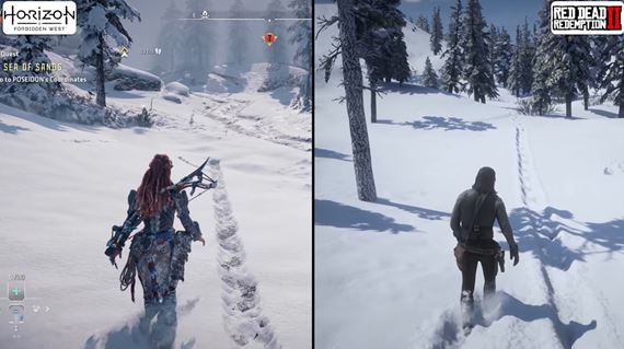Porovnanie Red Dead Redemption 2 a Horizon Forbidden West