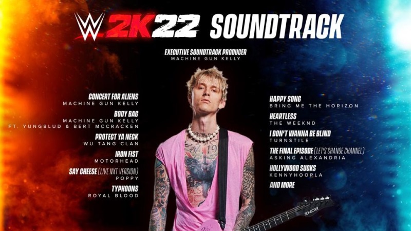 O hudbu vo WWE 2K22 sa postar Machine Gun Kelly