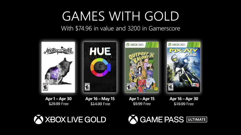 Games With Gold ponuka na aprl predstaven