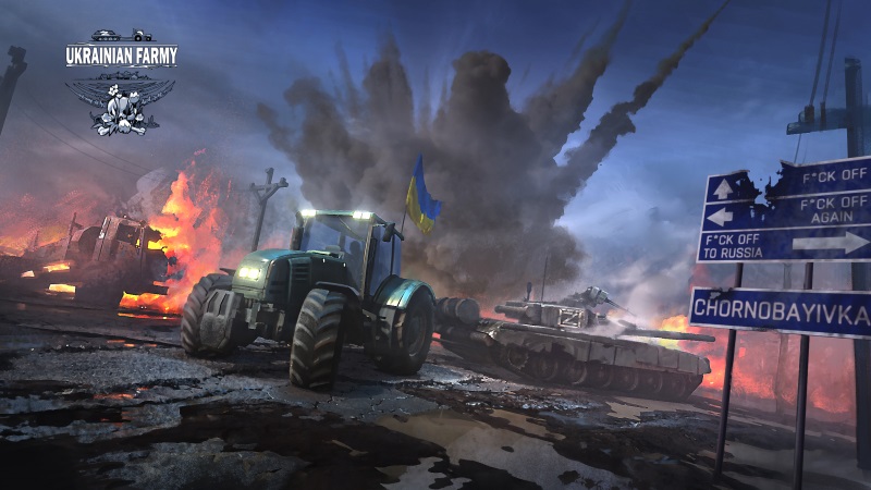 Ukrainian fArmy vm umon odtiahnu rusk tanky traktormi