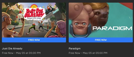 Epic rozdáva Just Die Already a Paradigm hry