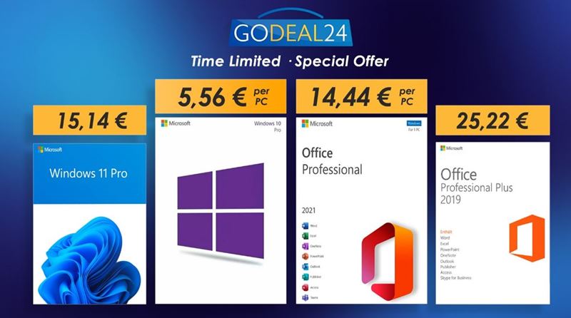 Godeal24 prina najniie ceny za Windows a Office u od 6