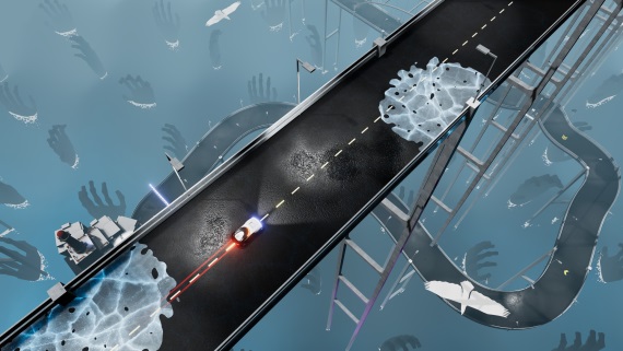 Near the Fear je slovenská roguelite racingovka umiestnená v ľudskom podvedomí