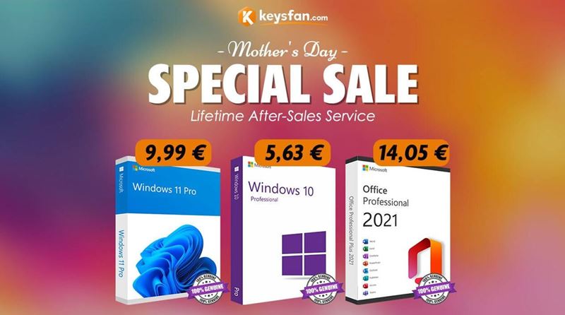 Májový výpredaj Keysfan: Windows 11 len za 9,99 €! Časovo obmedzená špeciálna ponuka!