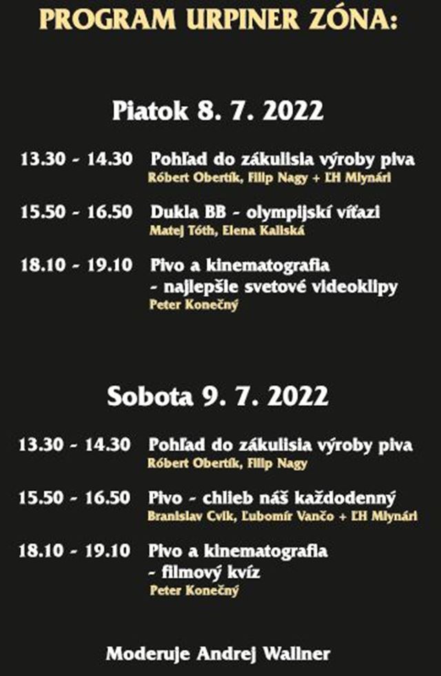 Pohoda zverejnila line-up. V Urpiner stane aj s predn�kami Petra Kone�n�ho 