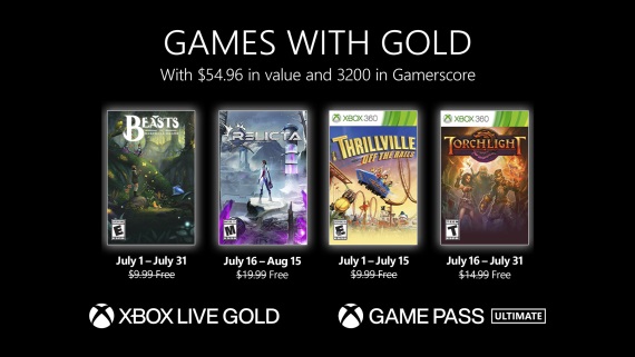 Xbox Games With Gold hry na j�l predstaven�