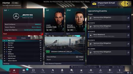 Rozsiahlej gameplay z F1 Manager 2022  