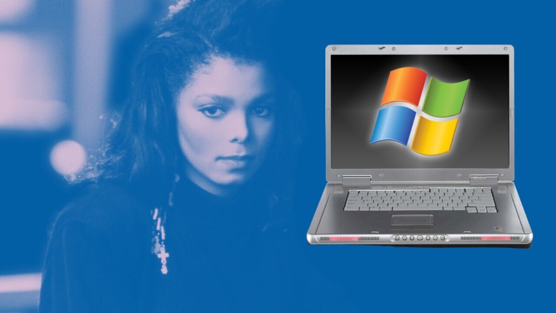 V re Windows XP dokzala skladba od Janet Jackson zhodi notebook