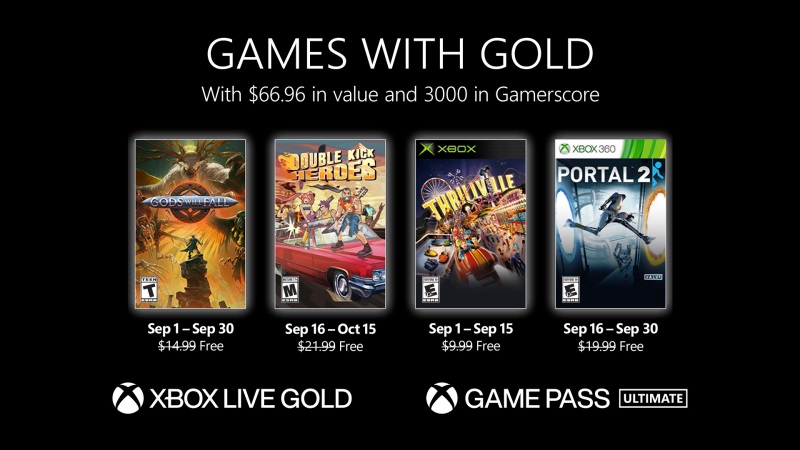 Xbox Live Gold na september predstaven