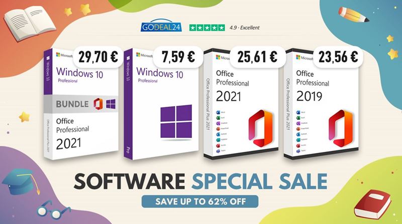 Septembrový výpredaj Godeal24: Kúpte si originálnu licenciu Office 2021 od 13,32 €, Windows 10 už od 7,59 €!