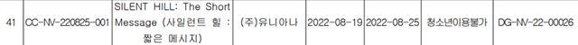 Silent Hill: The Short Message dostalo rating 