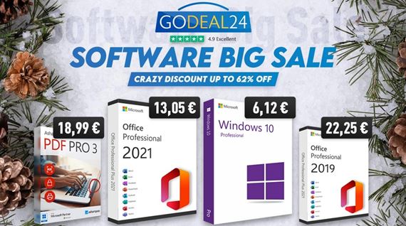 Výpredaj Godeal24: Lacný Windows 10 za 6,12 € a Office 2021 za 13,05 €! 