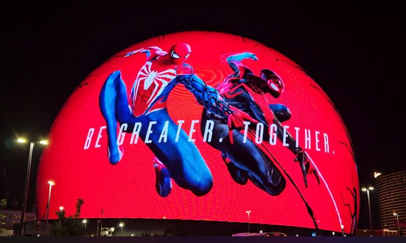 Spider-Man dostal reklamu na Sphere v Las Vegas
