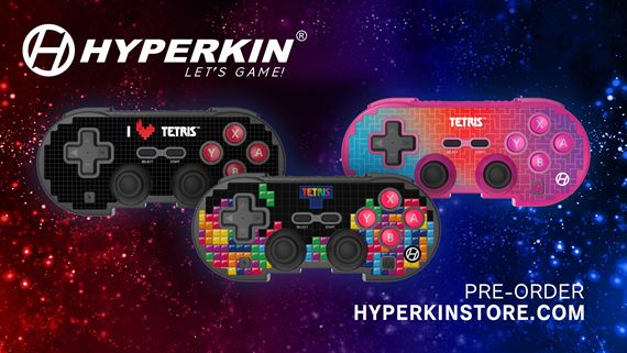 Hyperkin predstavil Pixel Art gamepady s Tetris Effect témou