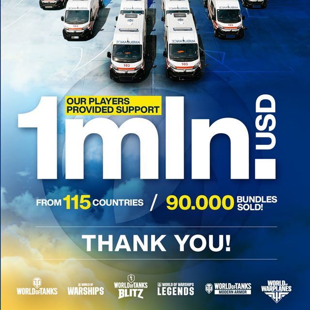 Wargaming vo svojej charitat�vnej kampani vyzbieral viac ako mili�n dol�rov  