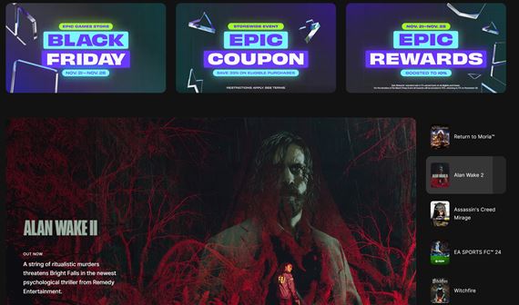 Epic spustil svoj Black Friday vpredaj, dva kupn so zavou 33%