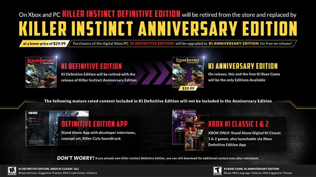 Killer Instinct dostane update k desiatemu v�ro�iu 