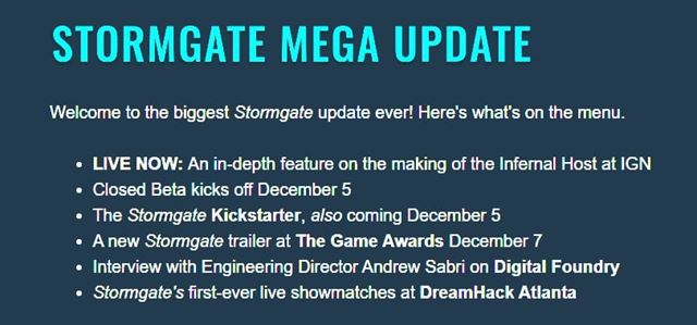 Stormgate bli��ie predstavil Infernalov, o chv��u spust� Kickstarter 