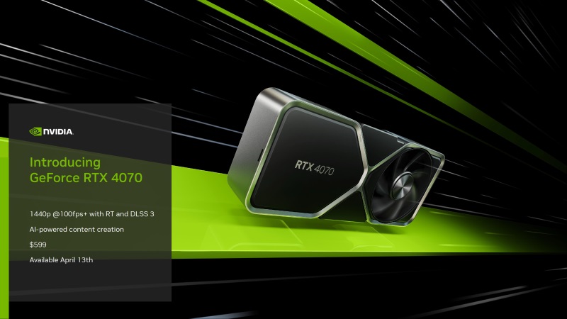 Nvidia predstavila grafick kartu RTX 4070, stoj 599 dolrov