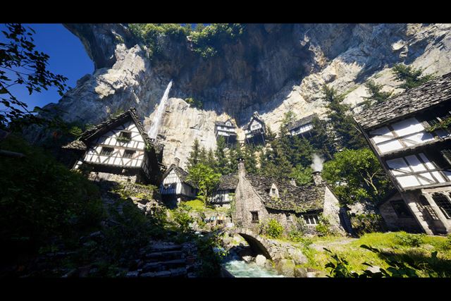 Uk�ka spracovania dediny v Unreal Engine 5 - Clifwood village 