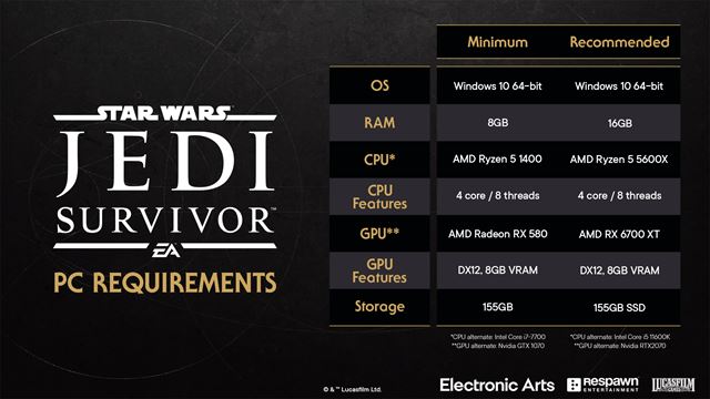 Dnes za��na pre-load Jedi Survivor 