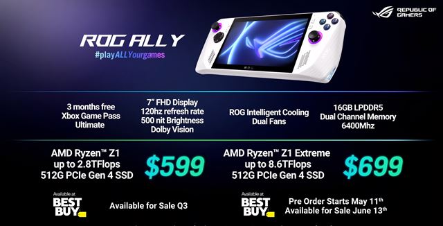 Asus is streaming the launch event for its ROG Ally handheld 