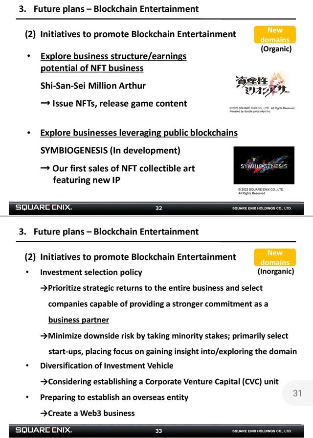 Square Enix tr�by a zisky klesli, ale m� ve�k� pl�ny s blockchainom, Web3 a NFT 