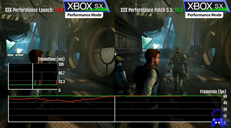 Porovnanie Jedi Survivor s nov�m patchom