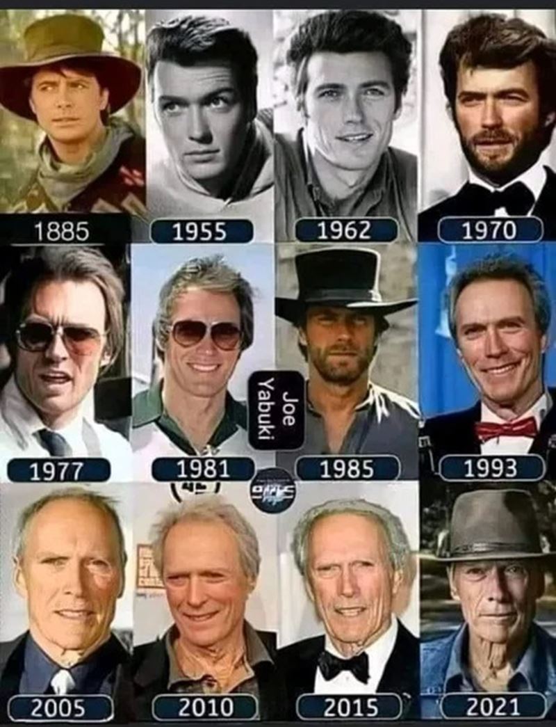 Clint Eastwood počas rokov...
