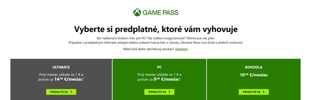 Ceny Game Passu sa u zmenili, spusten bola nov akcia 1 euro a zmenen bola Xbox Live Gold konverzia 