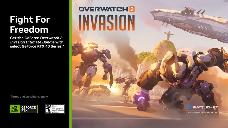 Nvidia pribauje Overwatch 2: Invasion Ultimate ku svojim RTX 40 grafikm