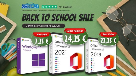 Zskajte doivotn Microsoft Office 2021 za 13 a Windows 10 za 7 v Godeal24 vpredaji sp do koly