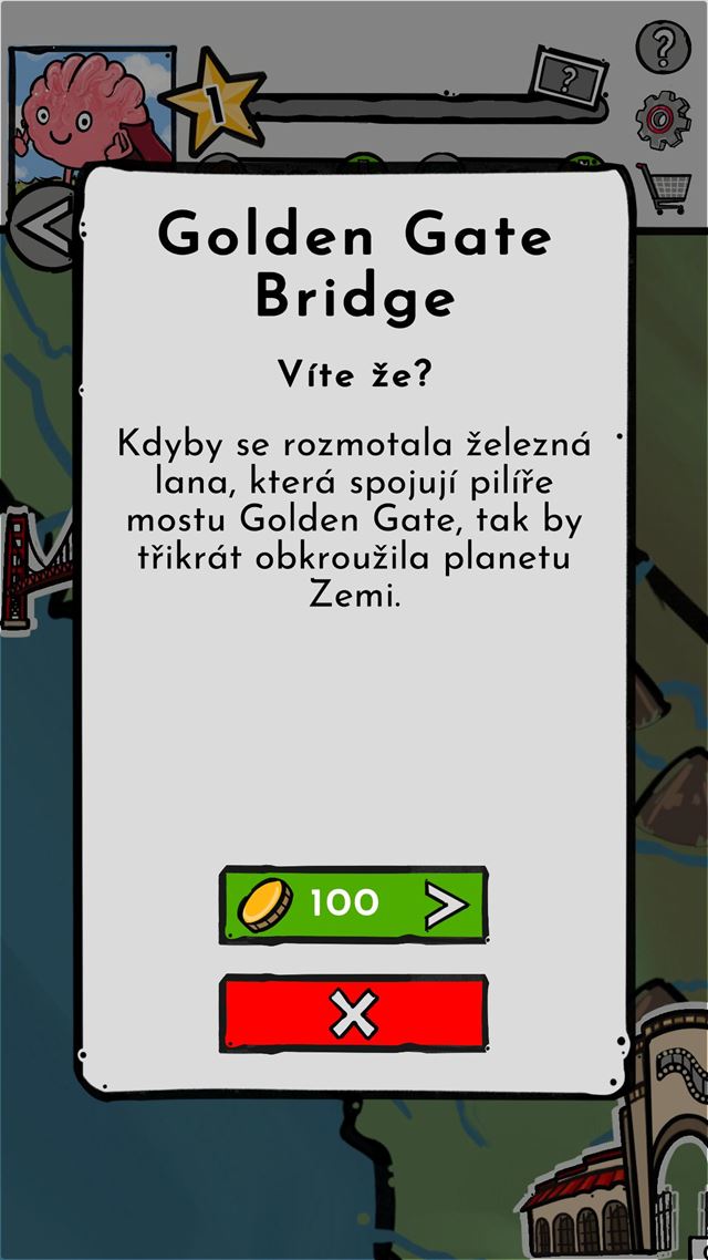 S novou �eskou hrou Brave Brain m��ete v mobile precestova� cel� svet 