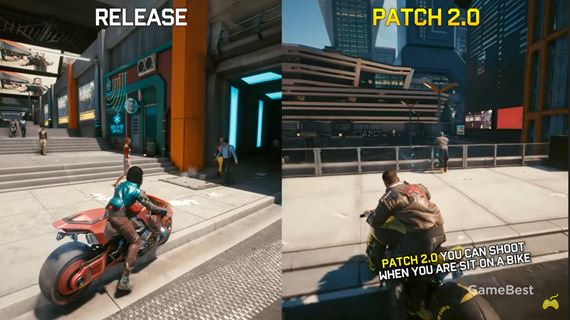 Uk�ka vylep�en� Cyberpunku 2077 v update 2.0 oproti p�vodnej verzii