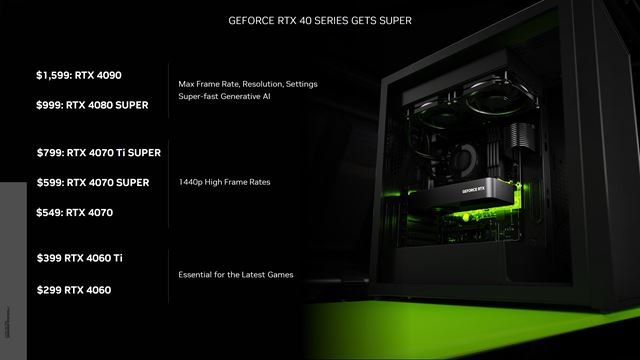 Nvidia predstavuje svoje nov� RTX 40 Super karty v livestreame z CES 