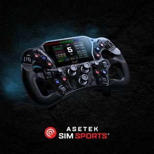 The tech-filled Invicta steering wheel from Asetek Sim Sports will awaken the racing spirit even in the uninitiated! 