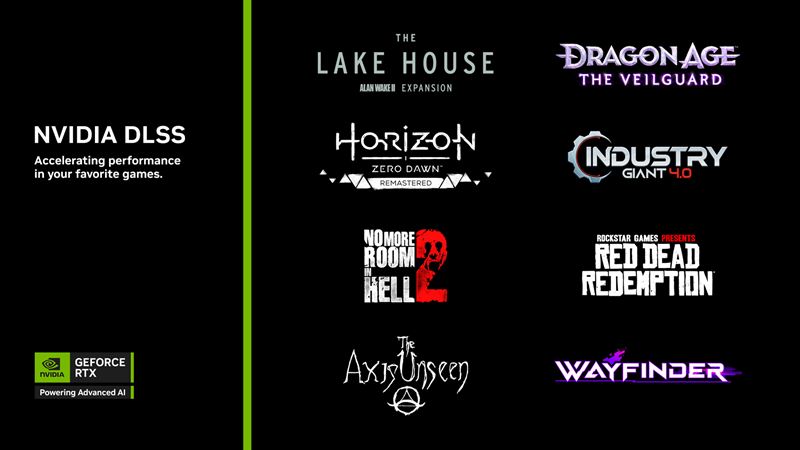 RTX funkcie njdete v novinkchAlanWake 2: The Lake House, Horizon Zero Dawn Remastered a aj Dragon Age: The Veilguard