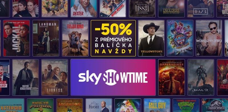 SkyShowtime spa promo akciu Polovin cena navdy k novmu Prmiovmu balku