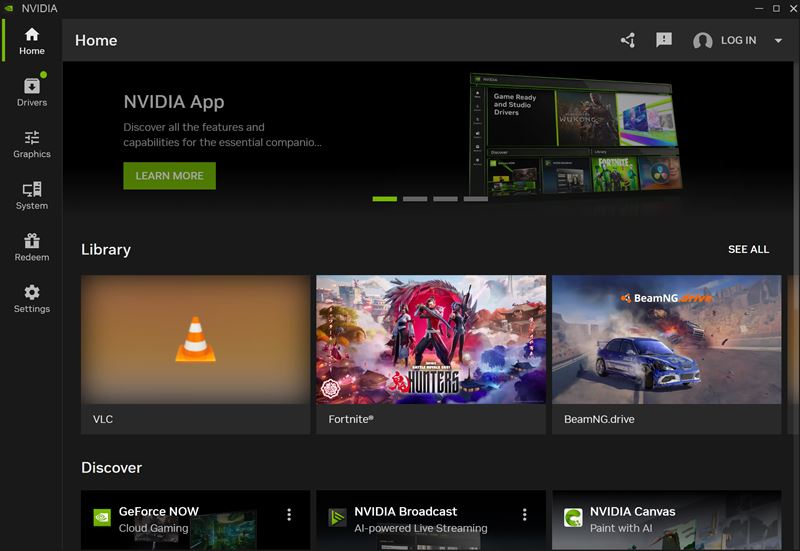 Nvidia App me spomaova hry, Nvidia u odpora vypn filtre