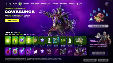 Fortnite u dostalo korytnaky a alie postavy z TMNT  