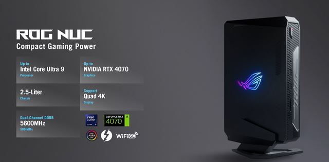 ROG NUC je mini PC, ktor� zapoj�te k monitoru, alebo TV  