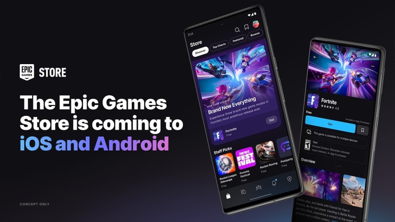 Epic Games Store prde na Android a iOS tento rok