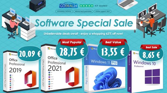 Inovujte svoj počítač s doživotným systémom Windows 11 od 10 € a MS Office 2021 od 17 € na Godeal24!