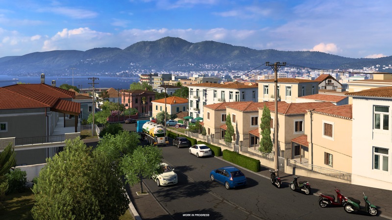 Euro Truck Simulator 2 ukazuje grcke mesto Mytilini